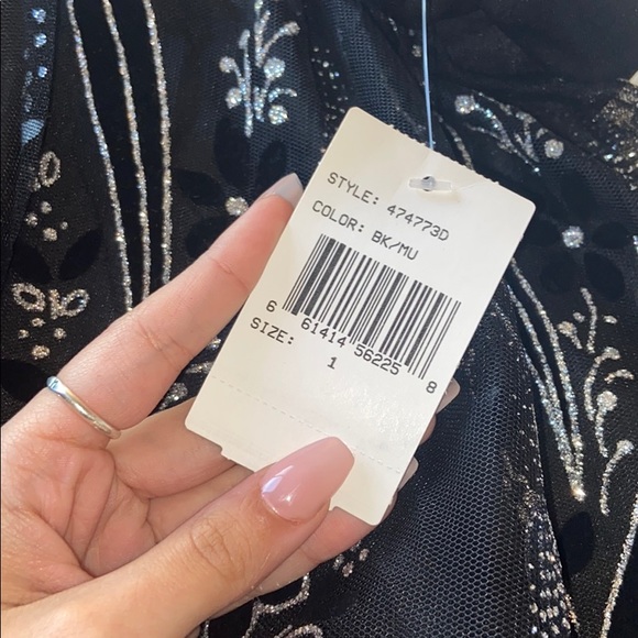 Glittery Black Mini Dress - Picture 4 of 4